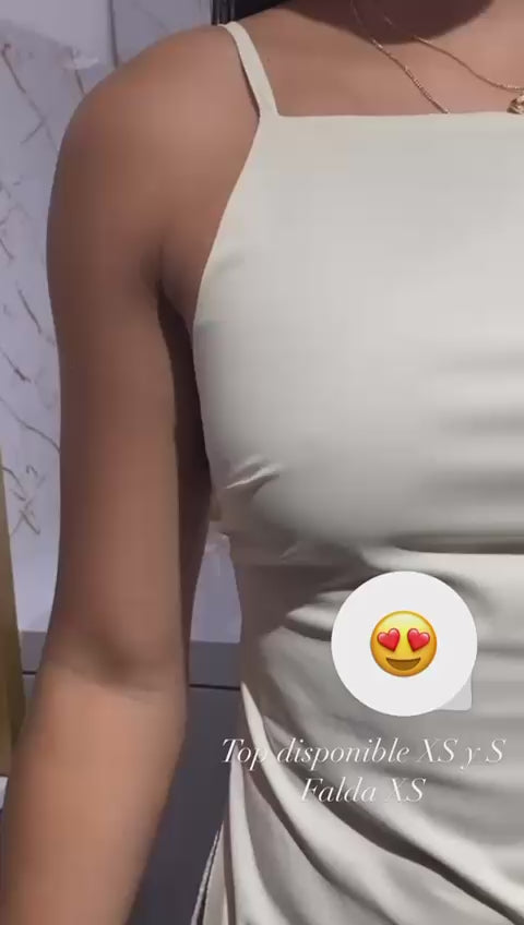 Top backless color crema
