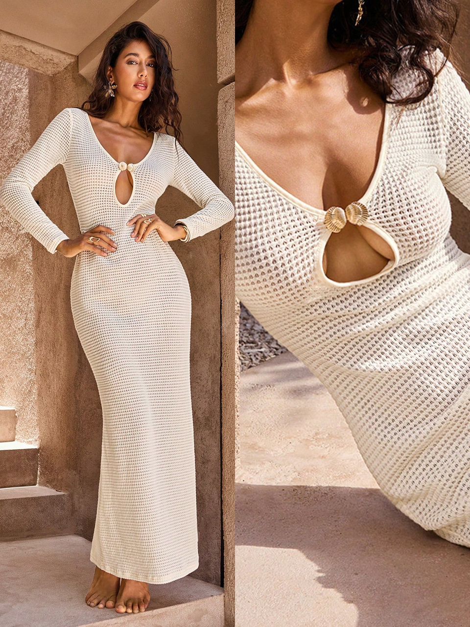 Vestido playero tejido